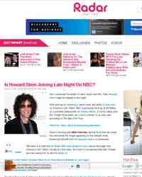 Is Howard Stern Joining Late Night On NBC: Radar Online