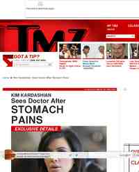 Kim Kardashian Sees Doctor After Stomach Pains: TMZ.com
