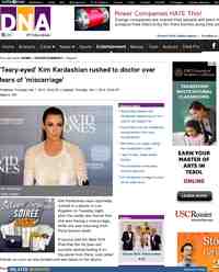 Teary eyed Kim Kardashian rushed to doctor over: DNA
